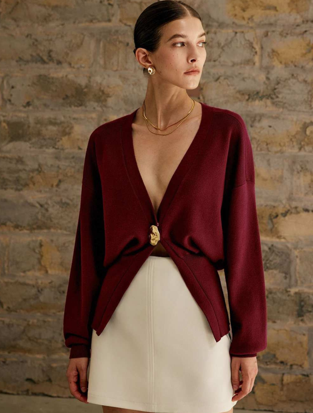 Cardigan Alfaiatado Ébano Dourado