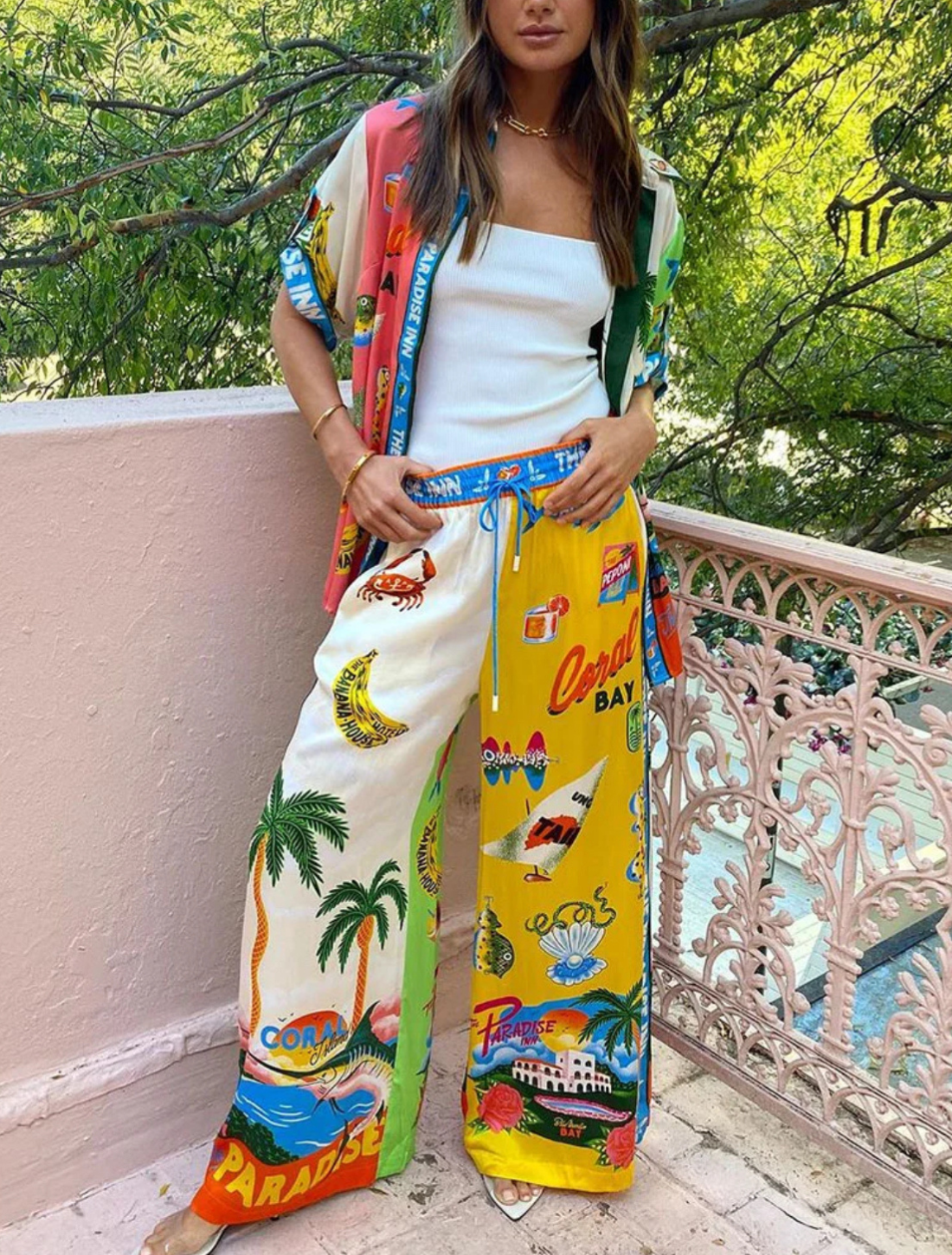 Conjunto Feminino Estampado Holiday Paradise