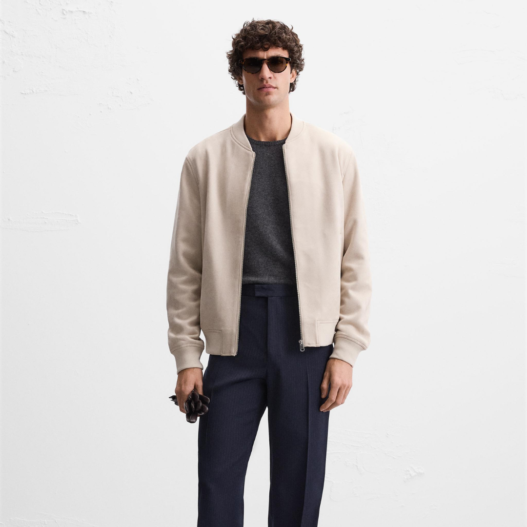 Jaqueta Baseball Suede