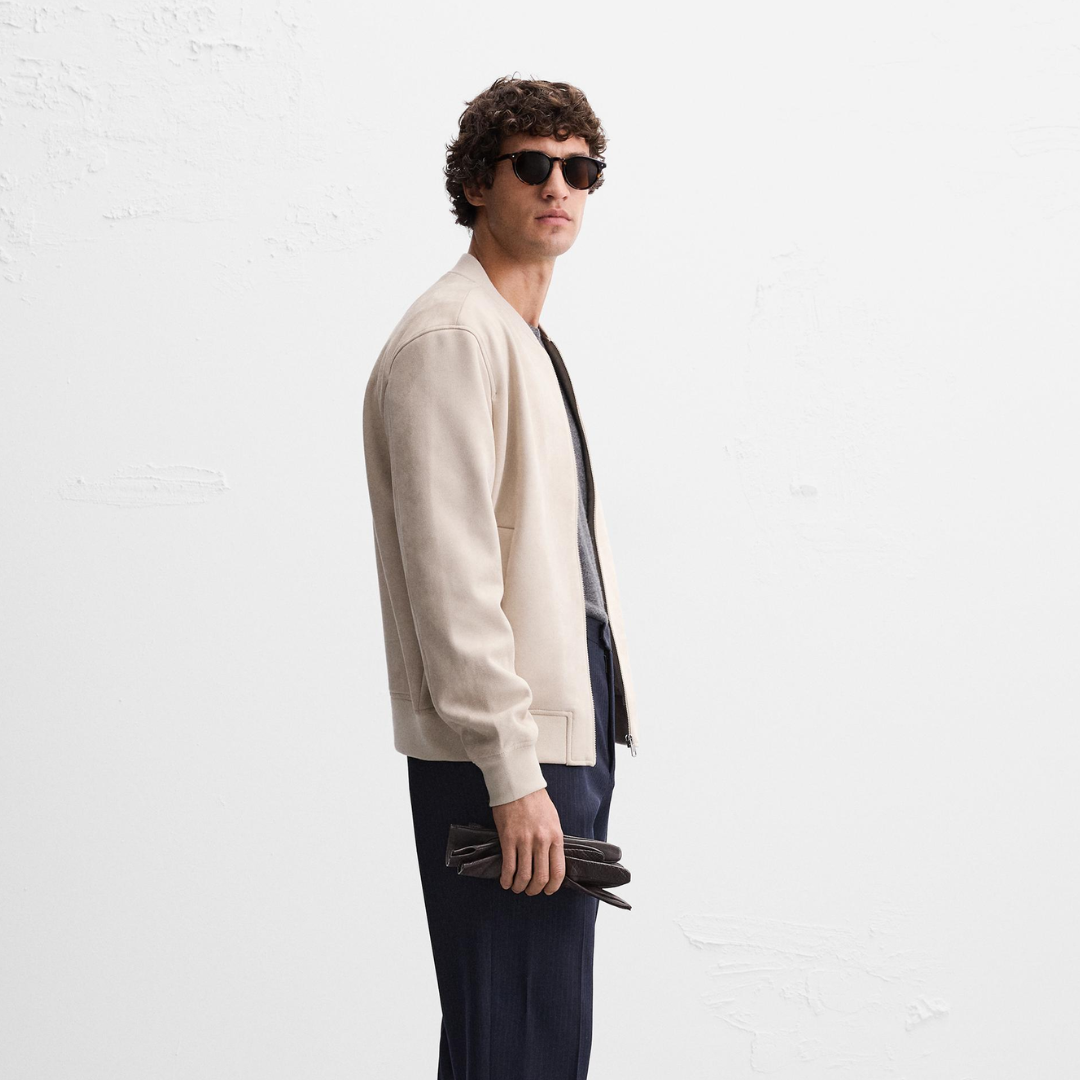 Jaqueta Baseball Suede