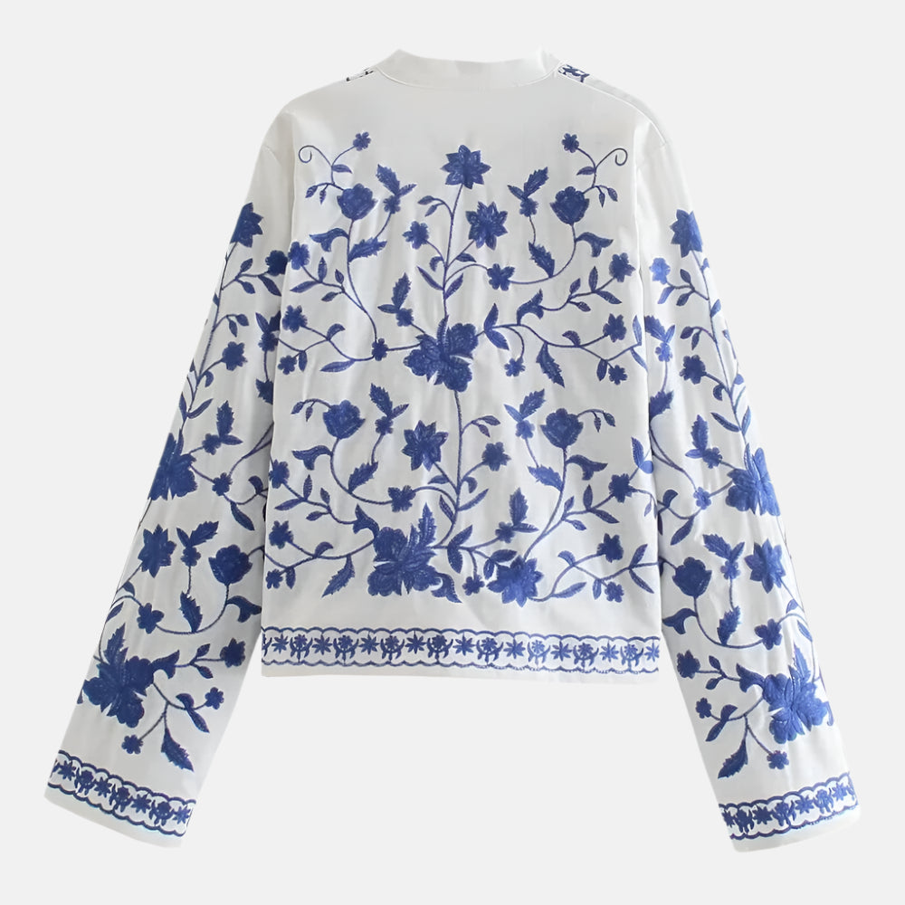 Camisa Bordada Florescer