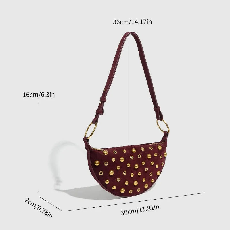 Bolsa Stud Glam Marsala