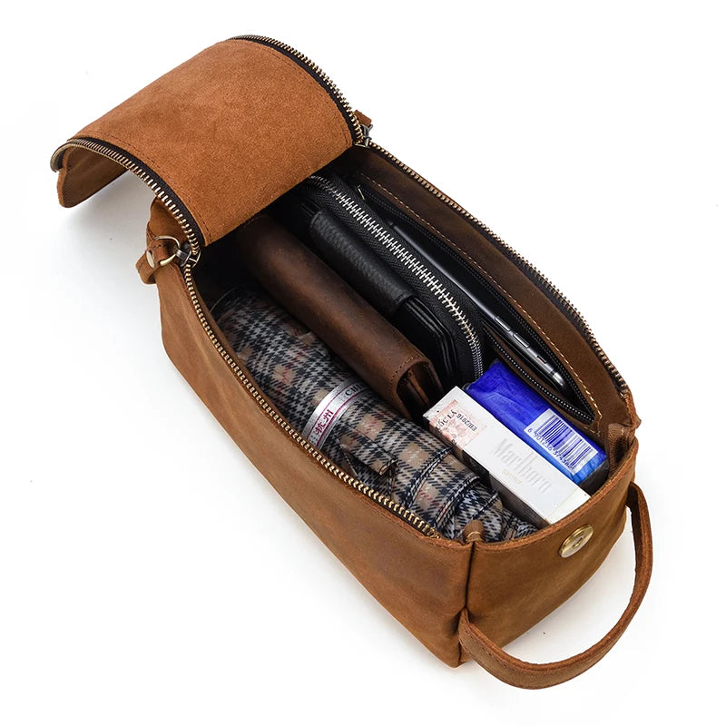 Necessaire Masculina de Couro Andrea