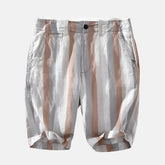 Short Masculino de Linho Listrado Amalfi