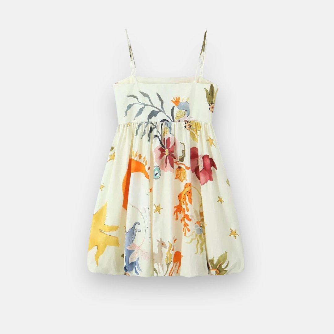 Vestido Curto Estampado Balonê Giovanna