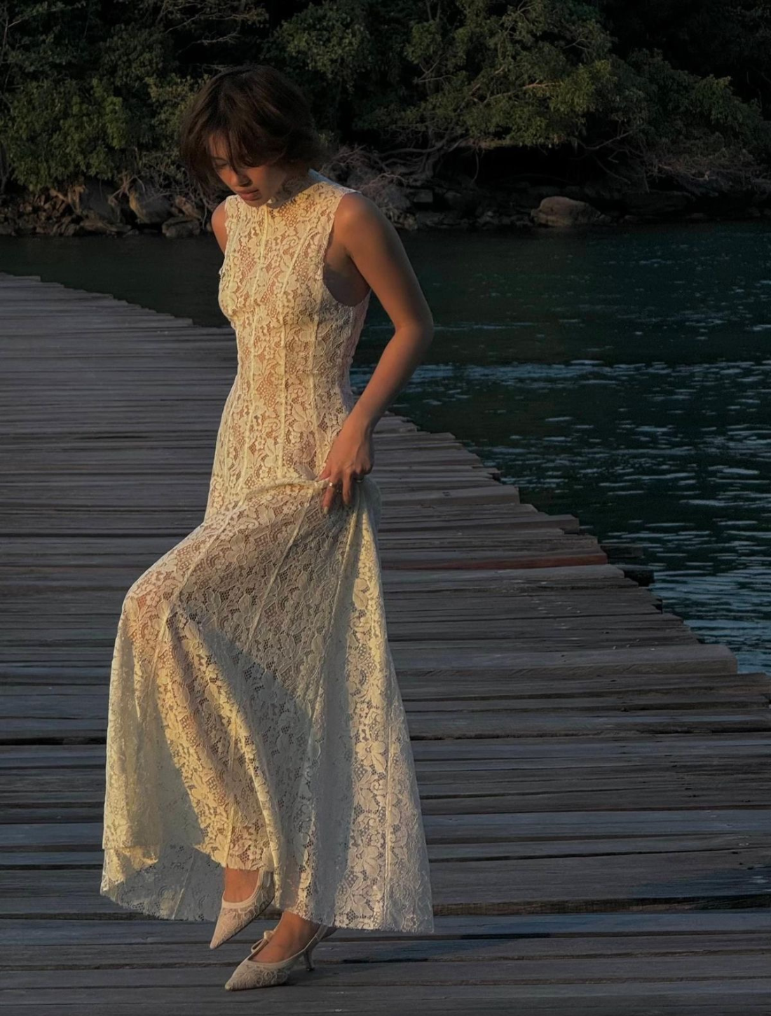 Vestido Longo de Renda Alhambra