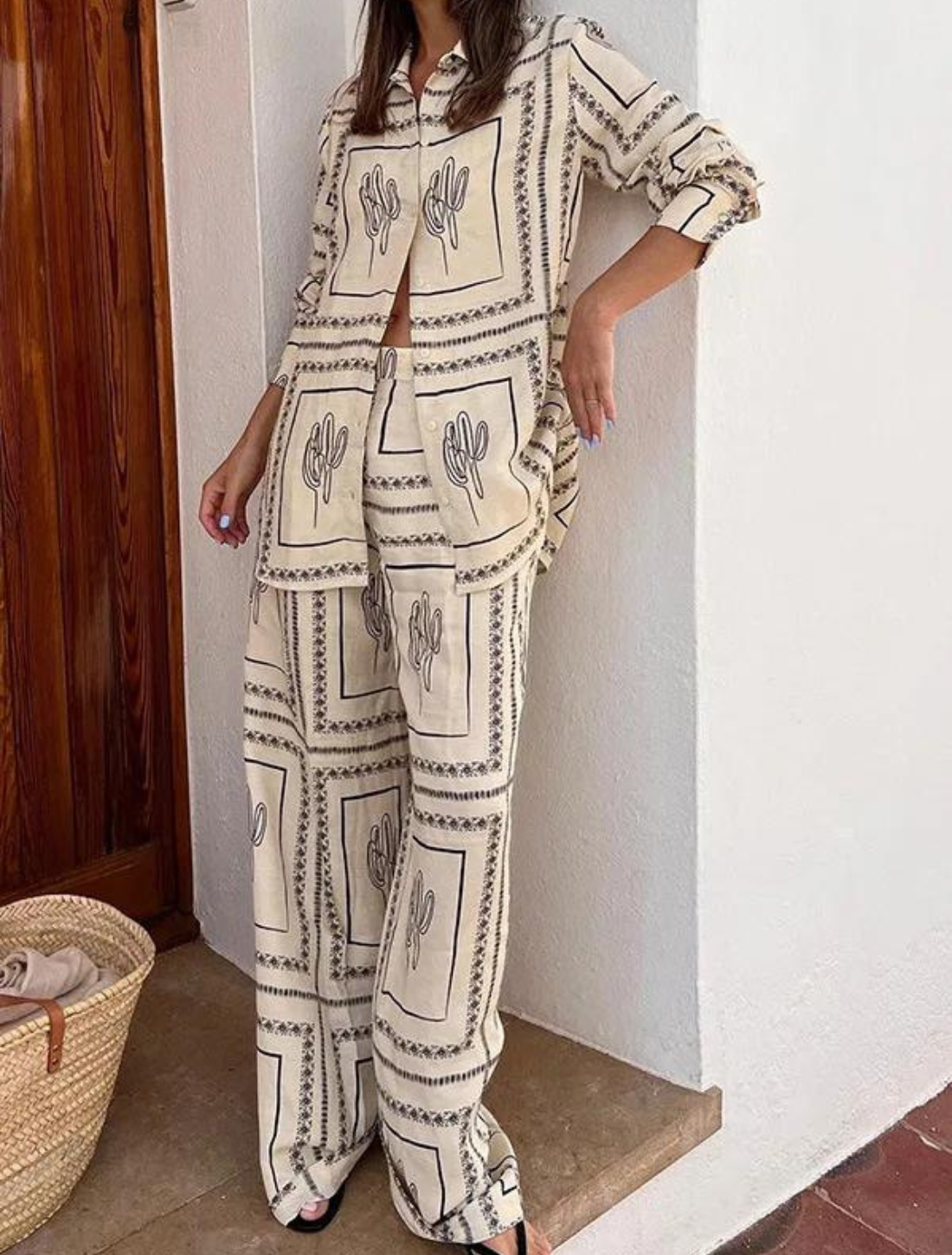 Conjunto Feminino Estampado Empire Cactus