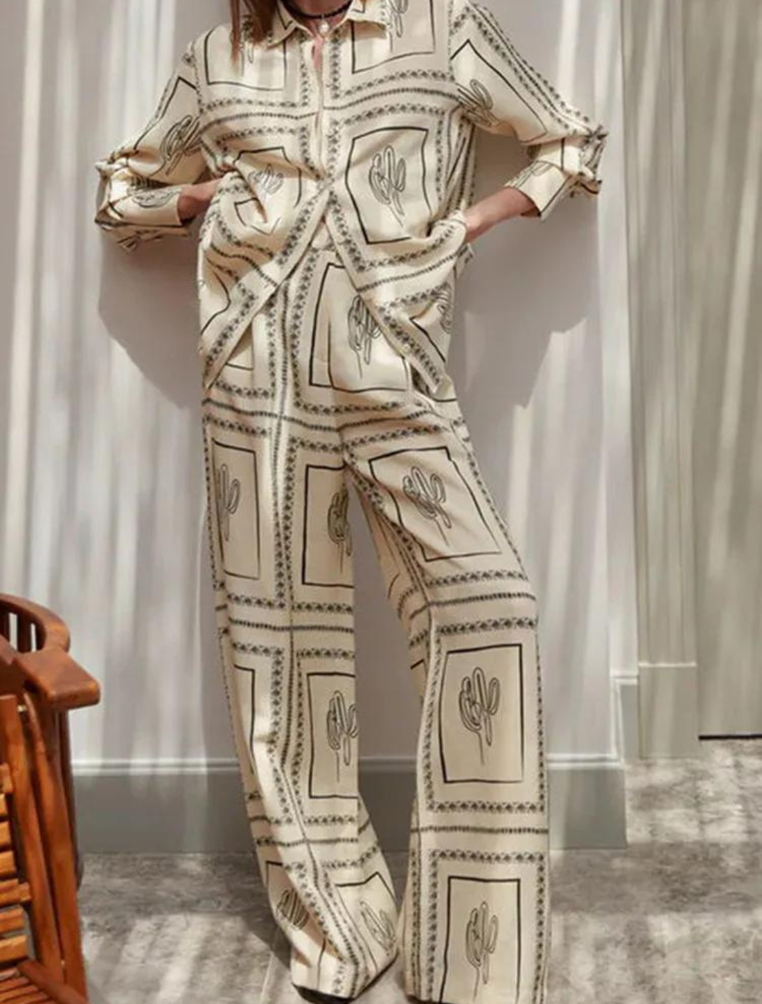Conjunto Feminino Estampado Empire Cactus