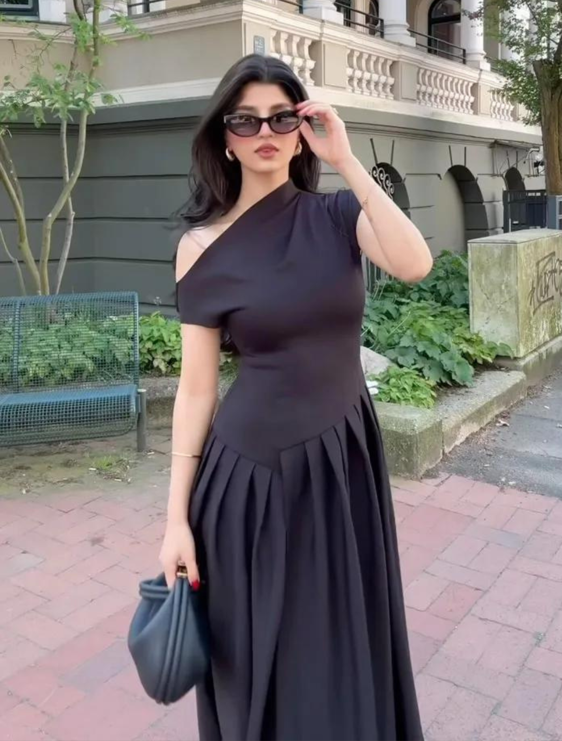 Vestido Maxi Plissado Lady