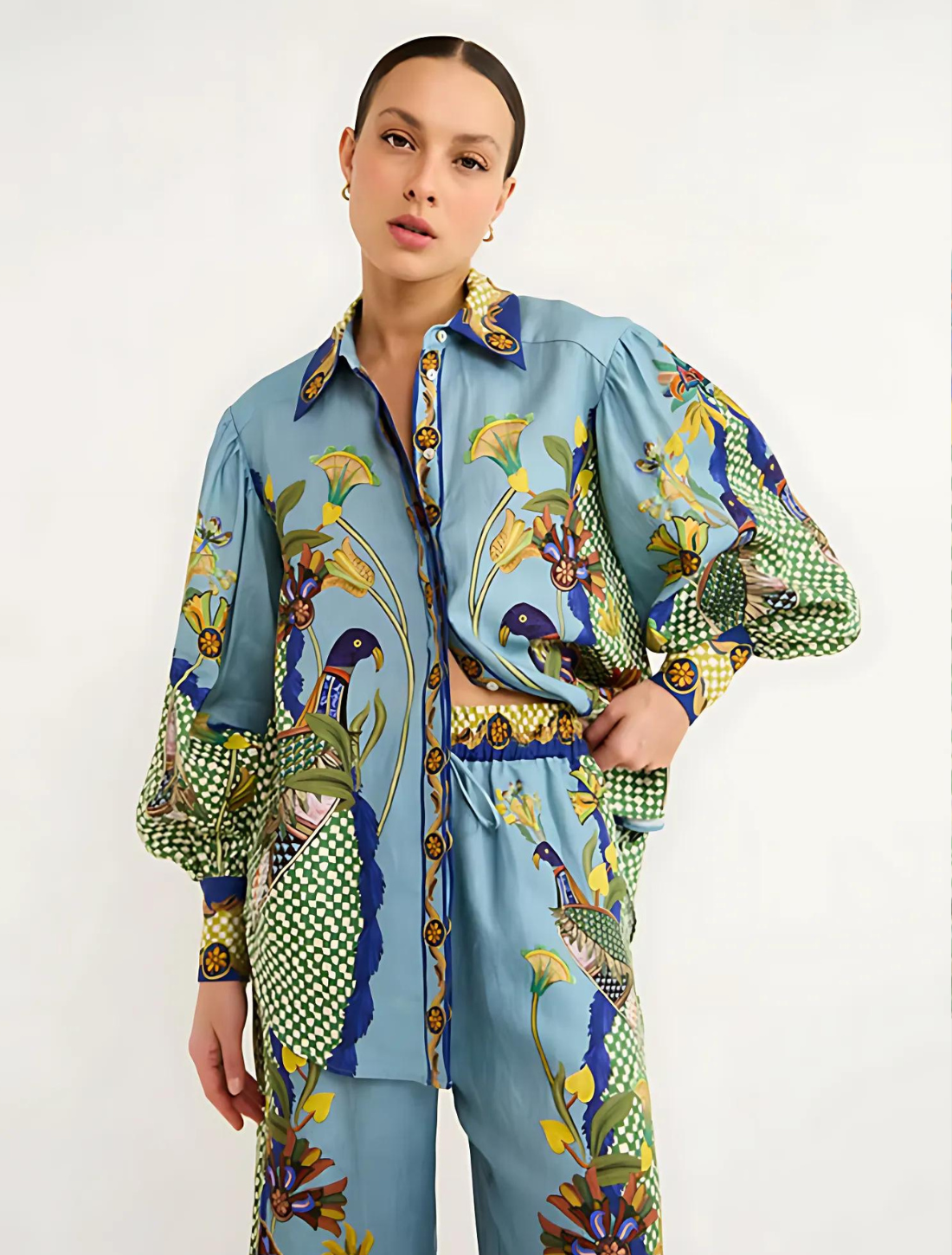 Conjunto Feminino Estampado Sabrina Birds