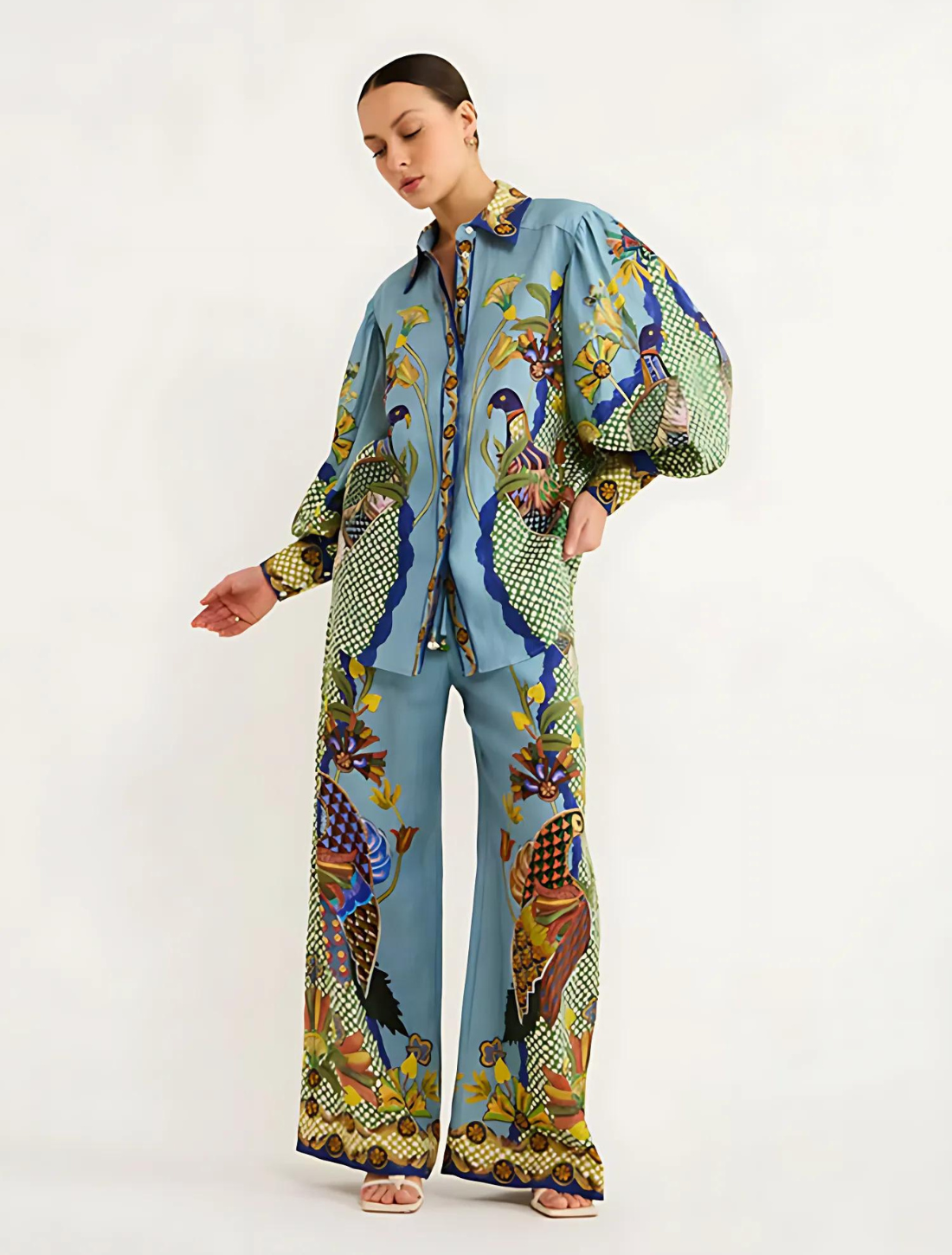 Conjunto Feminino Estampado Sabrina Birds
