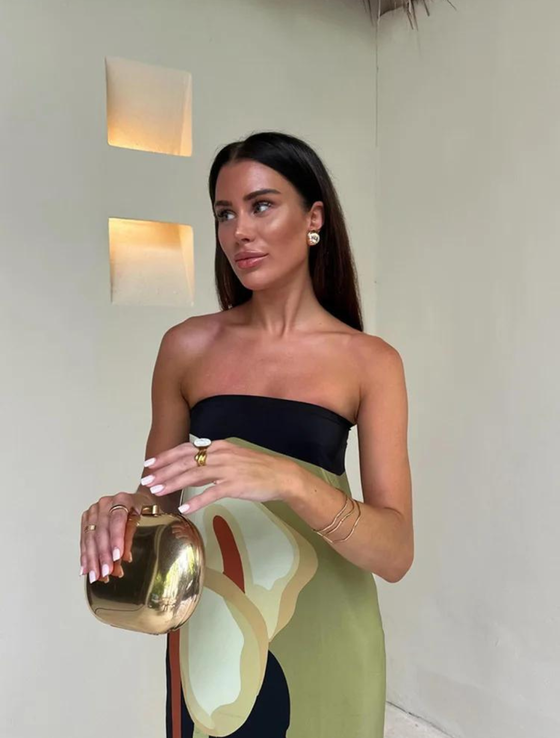 Vestido Tomara que Caia Avocado Lana Valmont