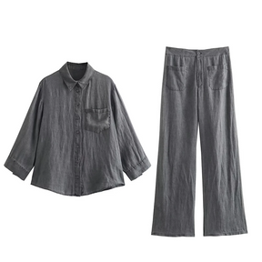 Conjunto Feminino de Linho Flávia
