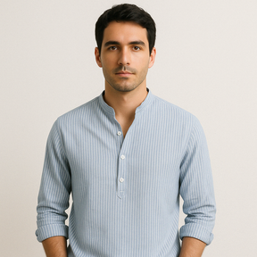 Camisa de Linho Listrada Charles