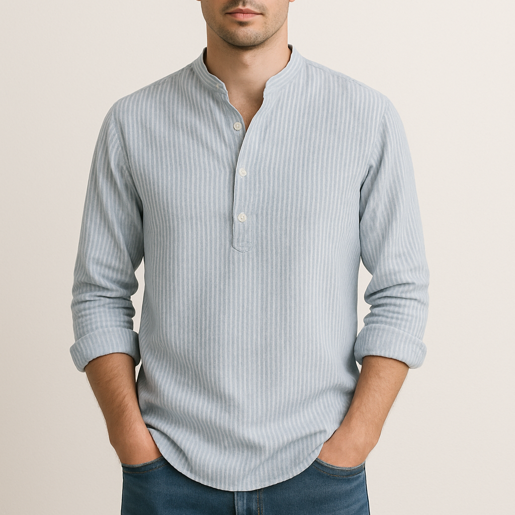 Camisa de Linho Listrada Charles