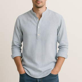 Camisa de Linho Listrada Charles