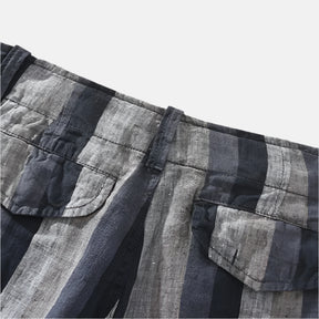Short Masculino de Linho Listrado Amalfi