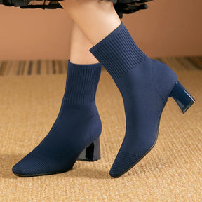 Bota Meia Tricô Anklee Boots