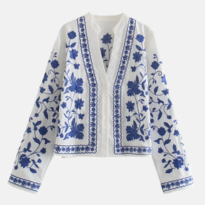 Camisa Bordada Florescer