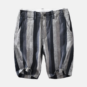 Short Masculino de Linho Listrado Amalfi