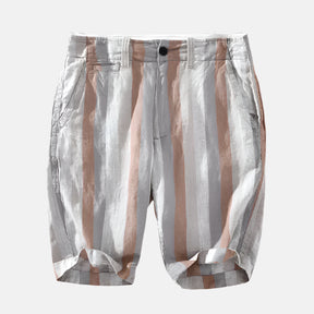 Short Masculino de Linho Listrado Amalfi