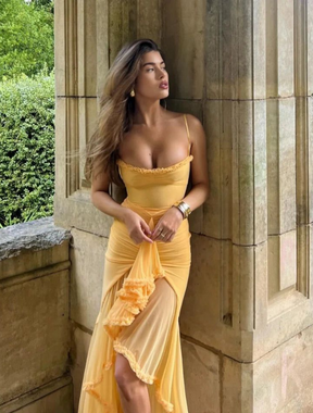 Vestido Maxi Plissado Fernanda