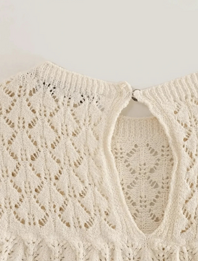 Conjunto em Tricot Saia Curta e Bata Bianca