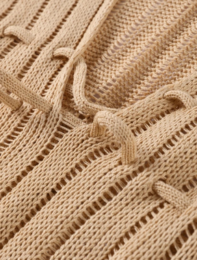Vestido Longo Tricô Dourado Sahara