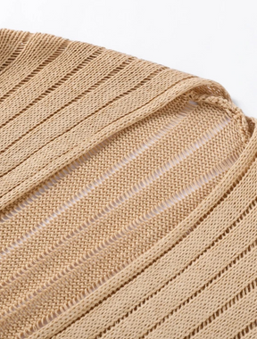 Vestido Longo Tricô Dourado Sahara