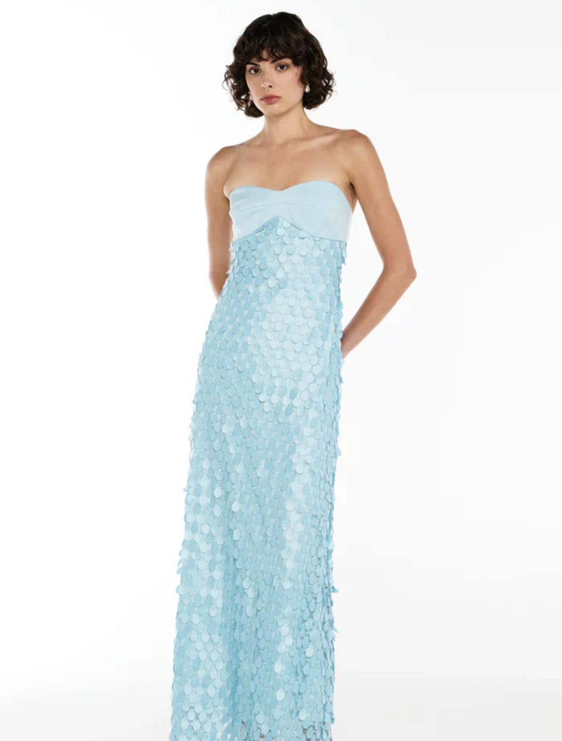 Vestido Midi Paetês Sirena