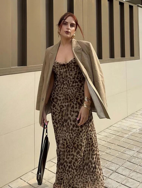 Vestido de Oncinha Longo Ocellot