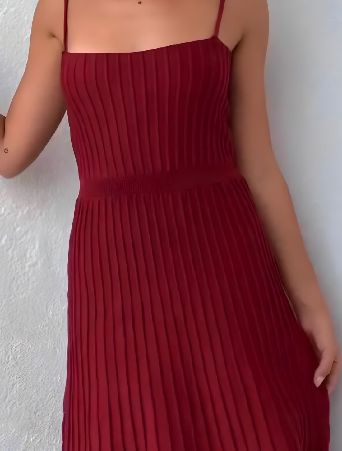 Vestido Maxi Plissado Carlotta