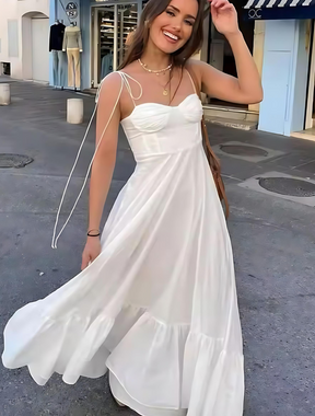 Vestido Longo com Babado Katherine