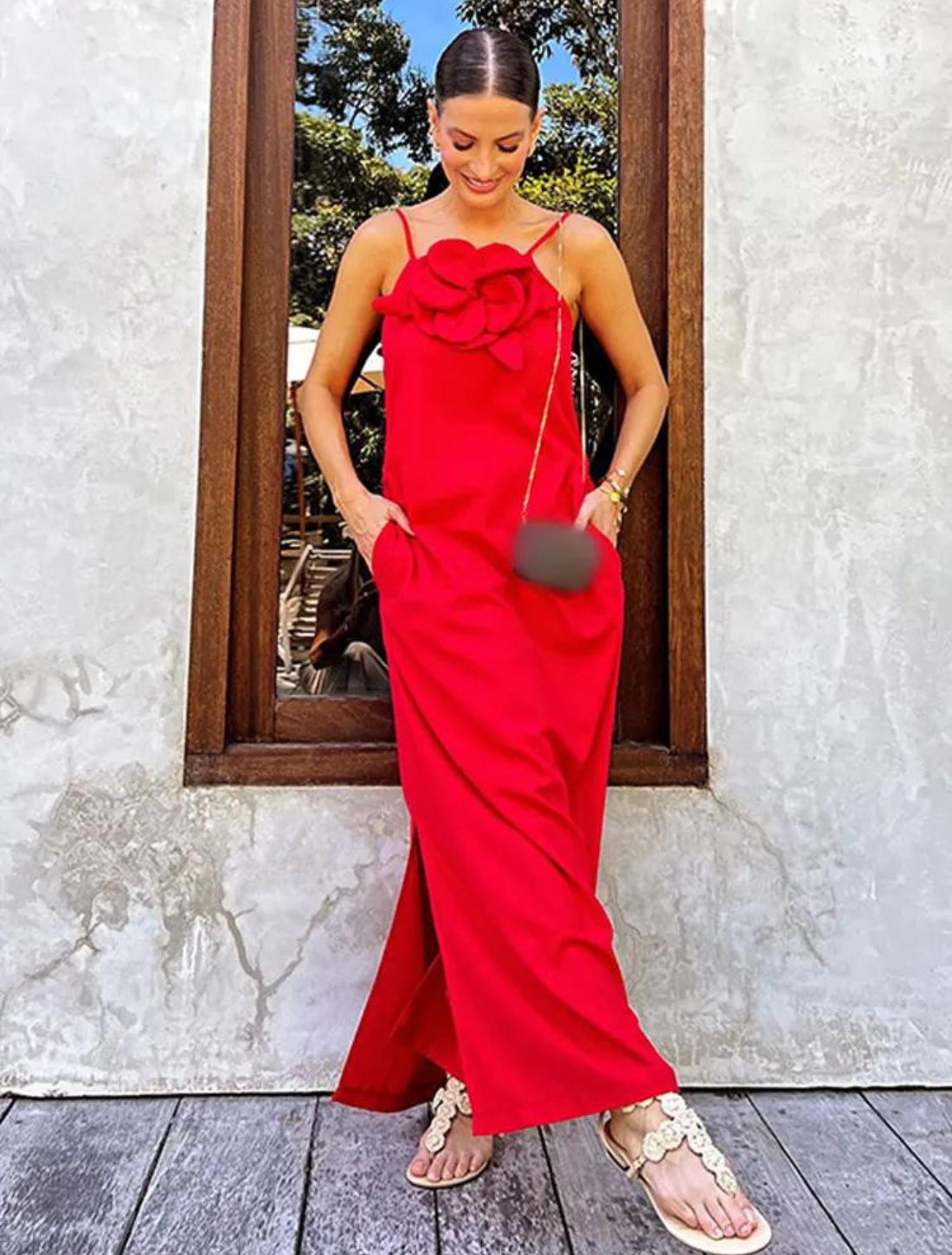 Vestido Flor de Linho Midi