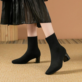Bota Meia Tricô Anklee Boots