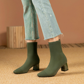 Bota Meia Tricô Anklee Boots