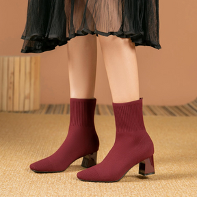 Bota Meia Tricô Anklee Boots